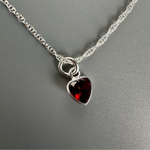 Sterling Silver Clavicle Heart Necklace - Picture 3 of 14